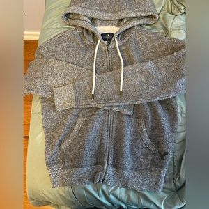 American Eagle Outfitters Grey Zip-Up